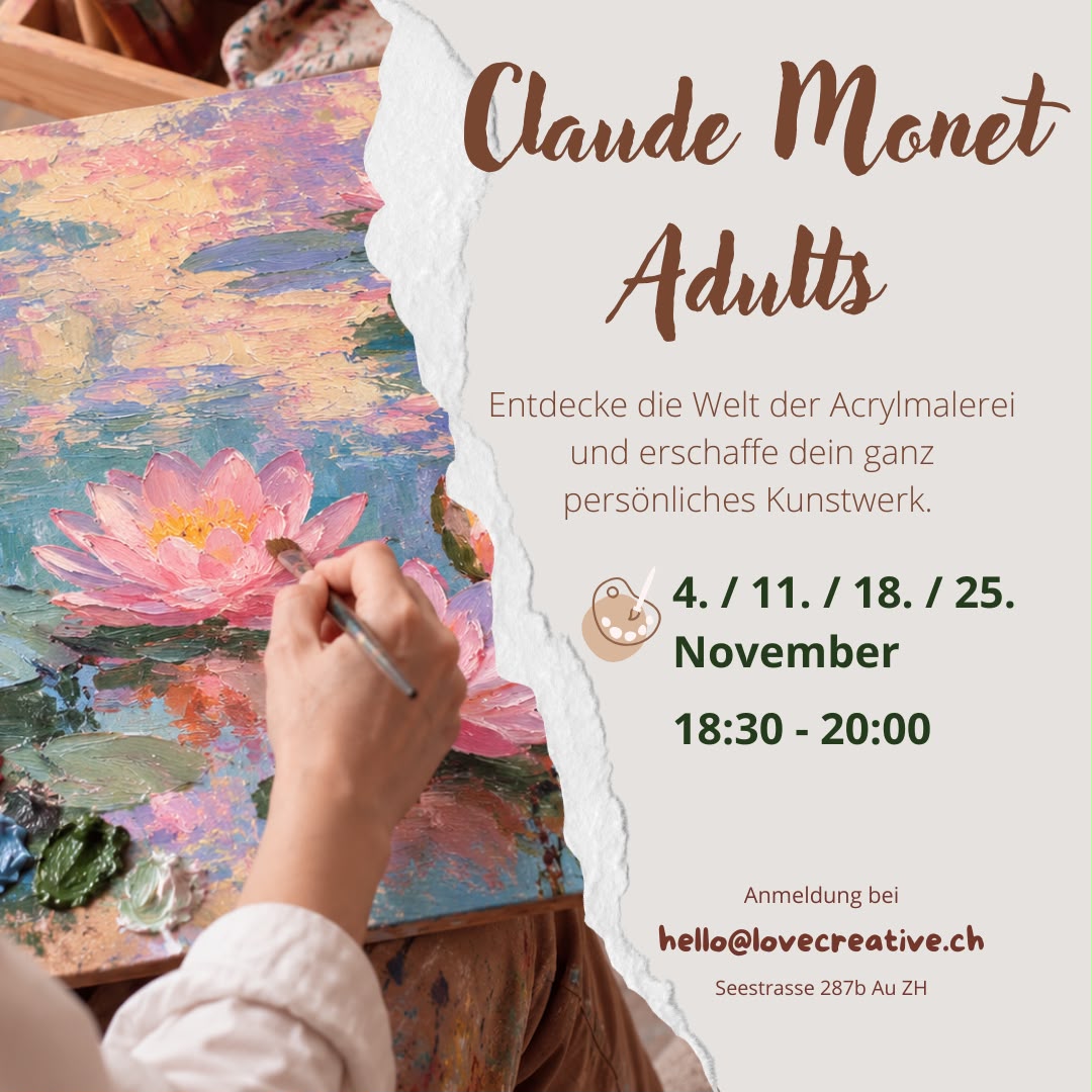 Claude Monet Adults — Acrylmalkurs für Erwachsene im November